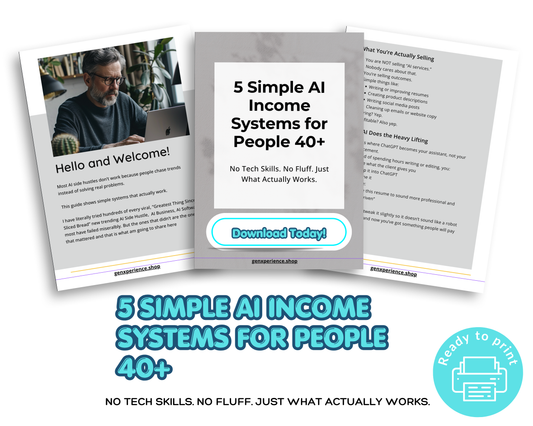 5 Simple AI Income Systems for People 40+