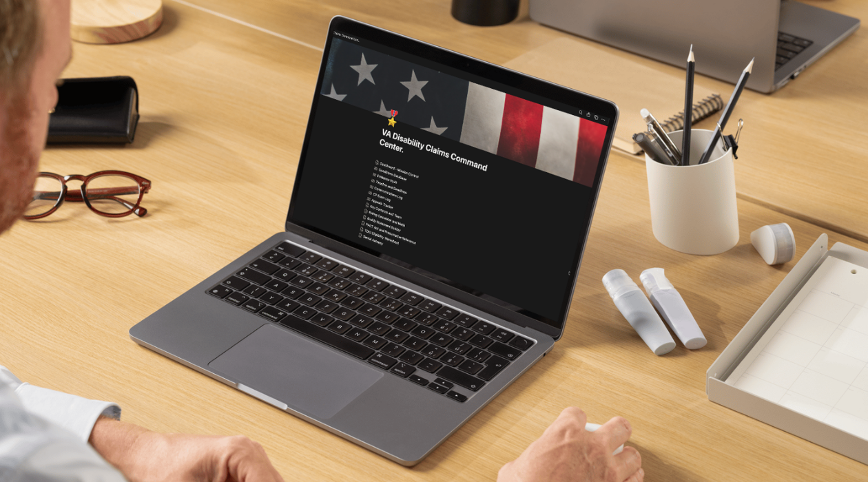 VA Disability Claims Command Center — Notion Template for Veterans