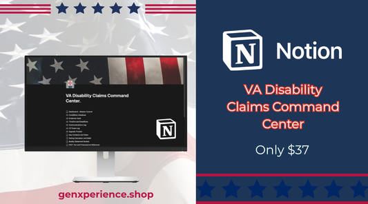 VA Disability Claims Command Center — Notion Template for Veterans