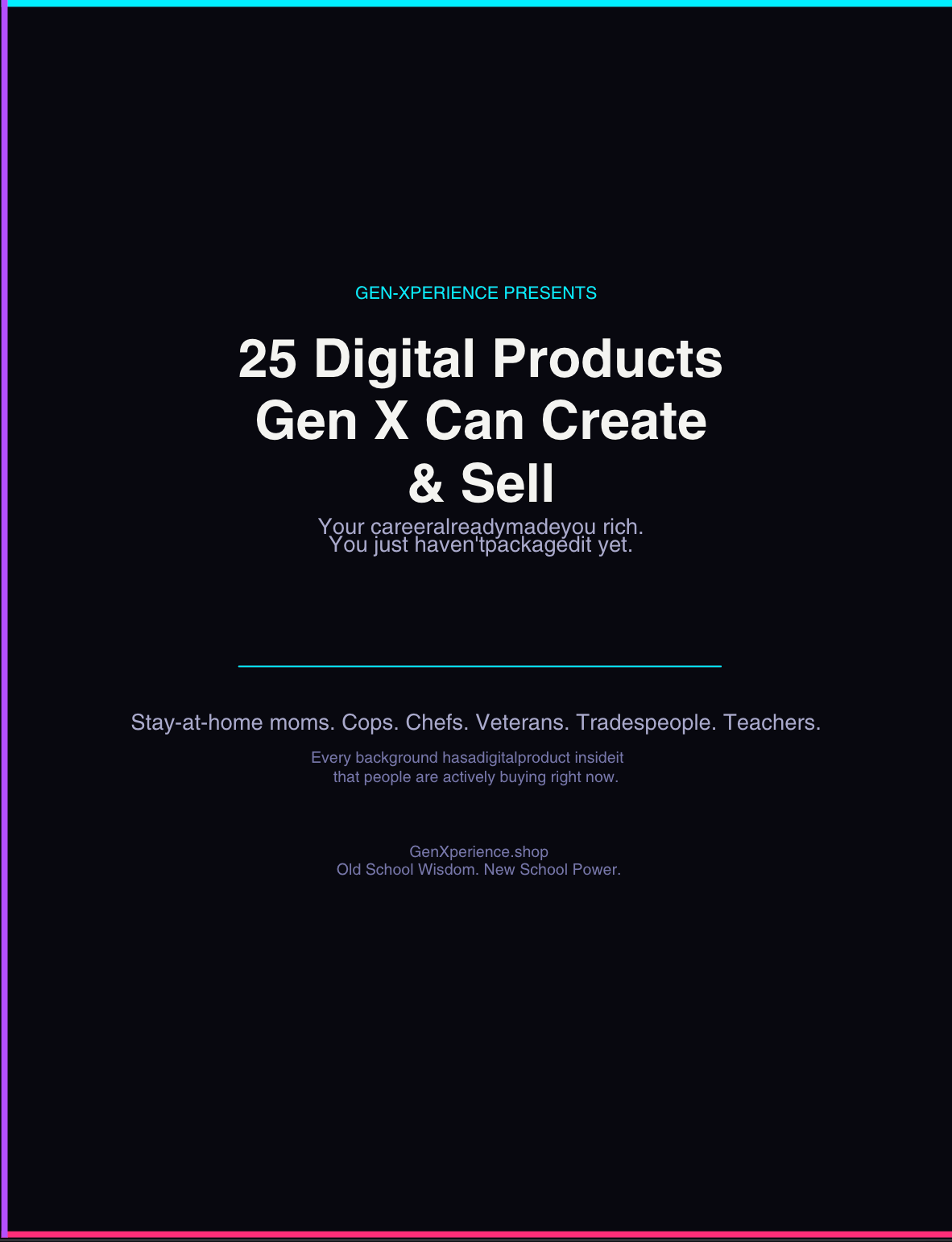 25 Digital Products Gen X Can Create & Sell — Free Guide