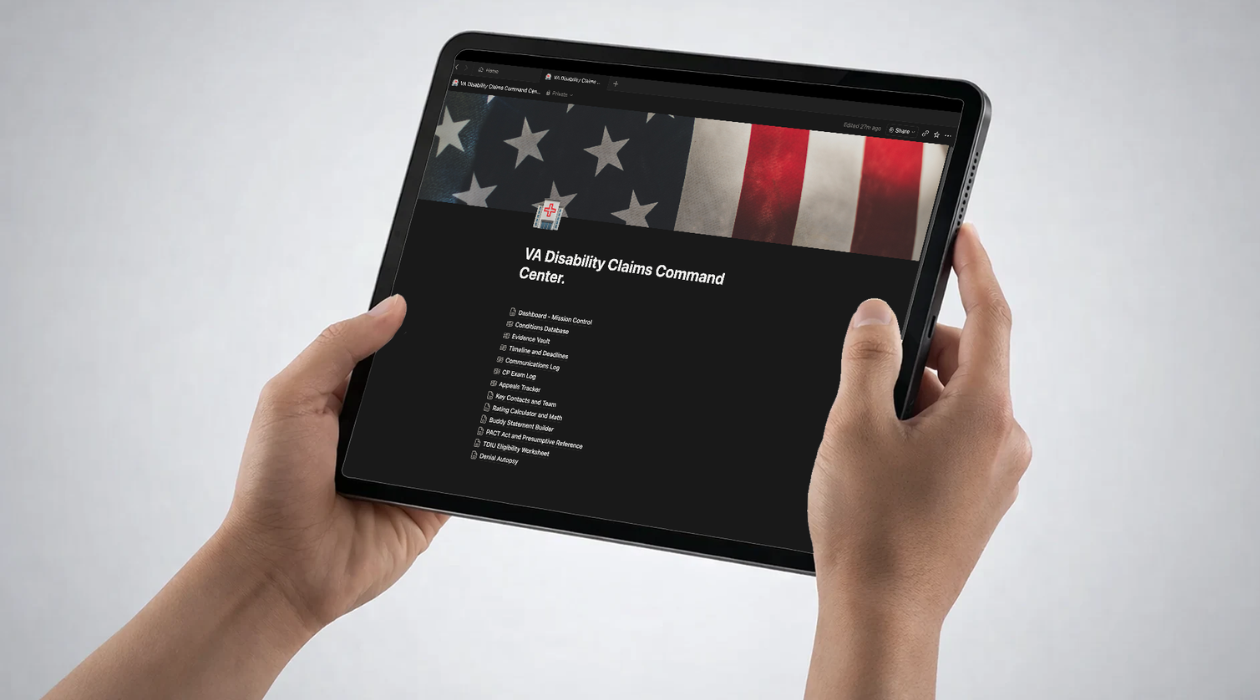 VA Disability Claims Command Center — Notion Template for Veterans